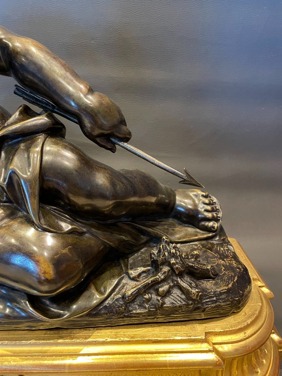 Ecole Flamande Ou Française Du XVIIème Siècle " Cupidon Faisant Rougir Le Fer De Sa Flèche"-photo-2