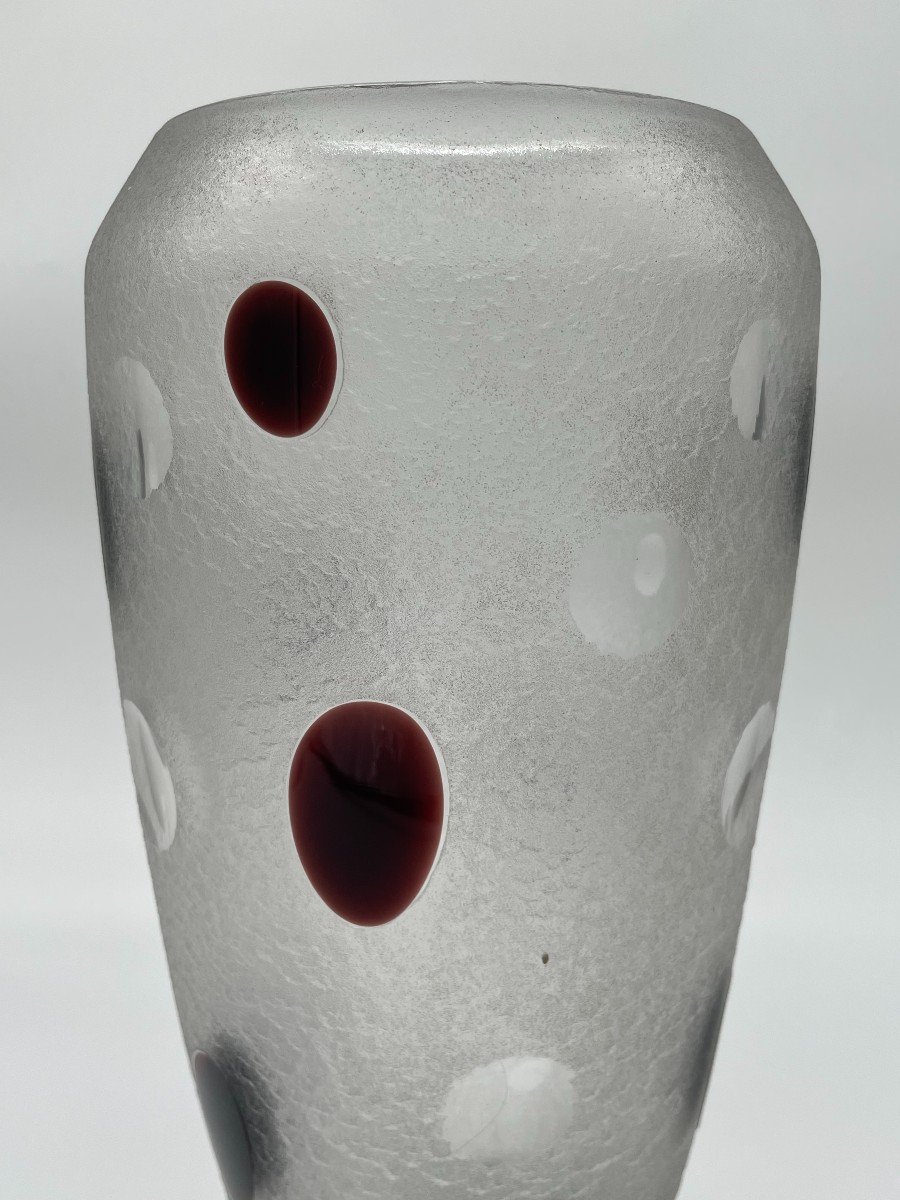 Charles Schneider (1881-1953) Large Vase With Truncated Ovoid Body On Flat And Round Heel-photo-2