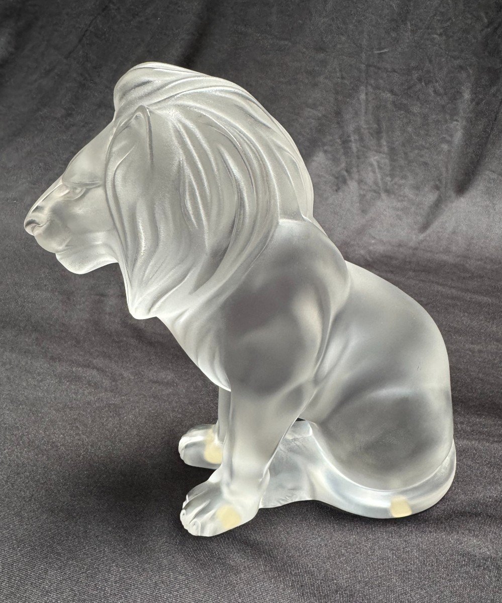 Crystal Lion By Lalique France-photo-3