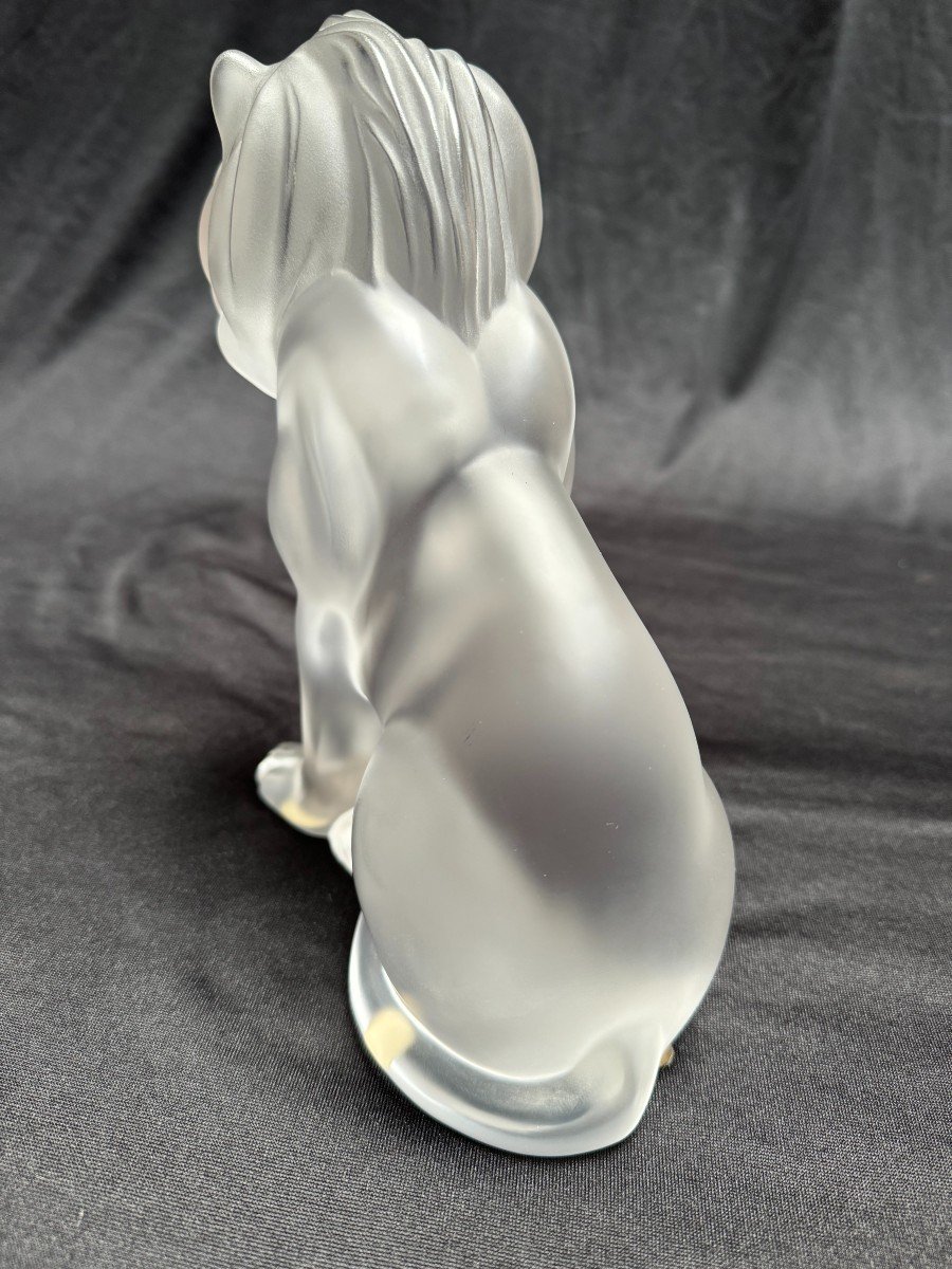 Crystal Lion By Lalique France-photo-4
