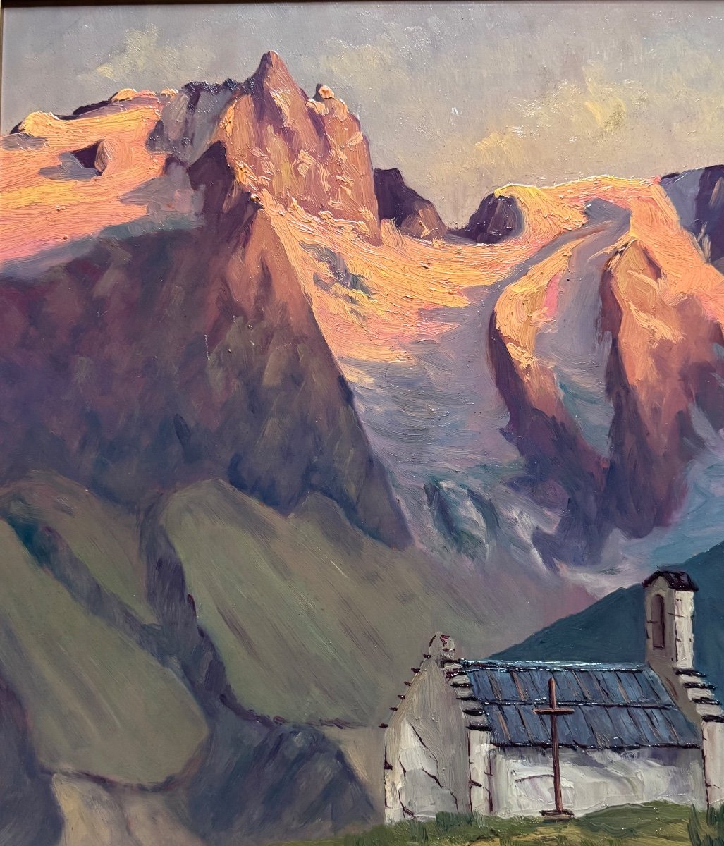 Painting By Lucien Quenard (1902-1995) Massif De La Meige-photo-3