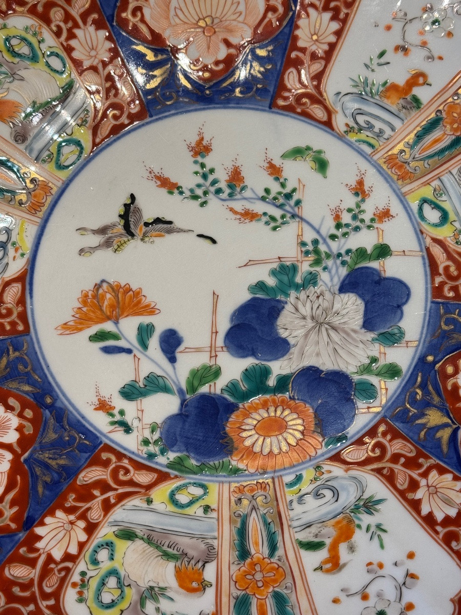 Grand Plat En Porcelaine Imari du XIXème Siècle -photo-2