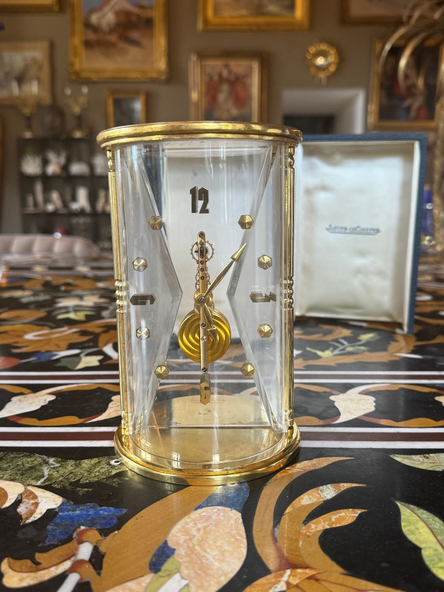 Pendule de table cylindrique signée Jaeger-LeCoultre – Circa 1960-70-photo-5