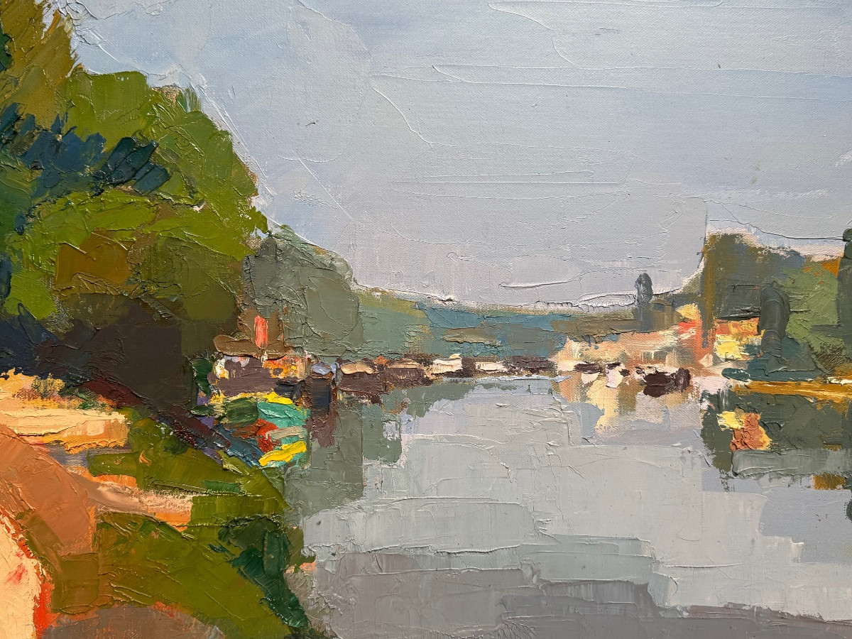 Jean Mercier – Paysage contemporain Huile sur toile, -photo-3