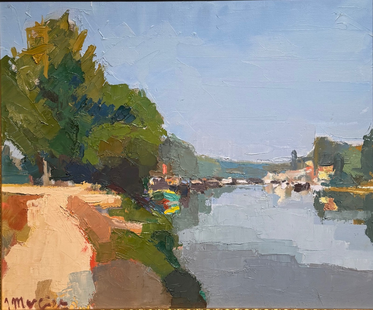 Jean Mercier – Paysage contemporain Huile sur toile, -photo-1