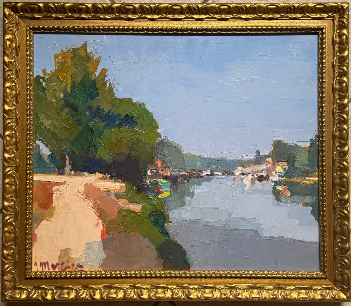 Jean Mercier – Paysage contemporain Huile sur toile, 