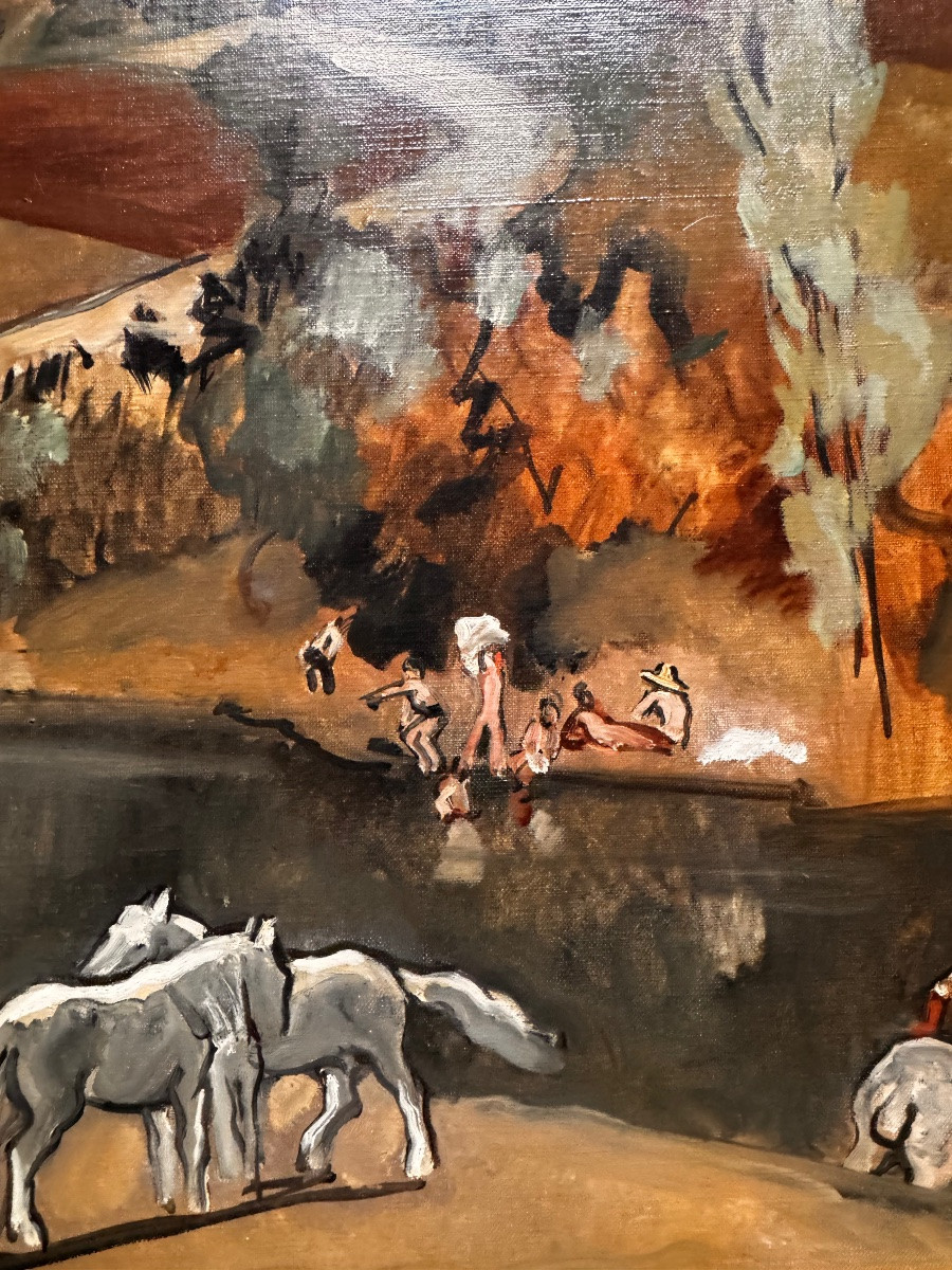 Yves Brayer (1907–1990) — Le Cérou à Cordes, 1941 Oil On Canvas, Signed Lower Left – -photo-3