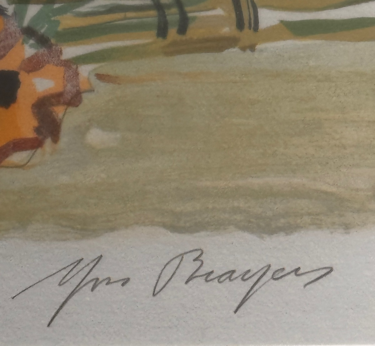 Yves Brayer (1907–1990) – Le Bouquet, Original Lithograph, Artist's Proof No. 2/30  -photo-3