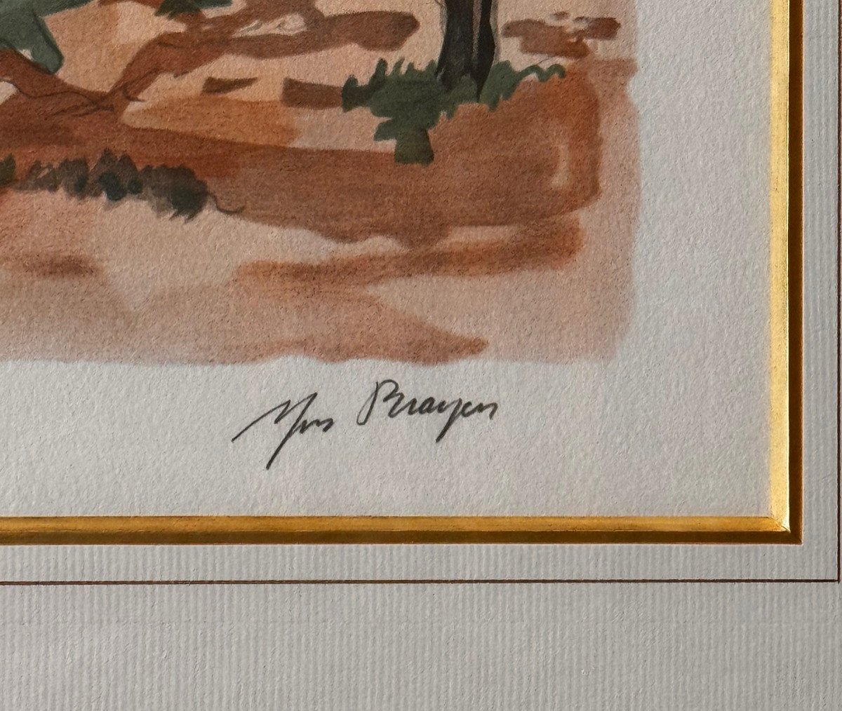 Yves Brayer (1907-1990) – Provençal Landscape Original Lithograph Signed And Numbered –-photo-3