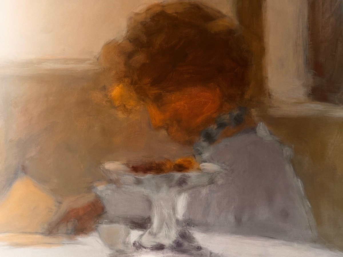 Tableau d’ Alain Chevrette , né en 1947 huile sur toile.-photo-2
