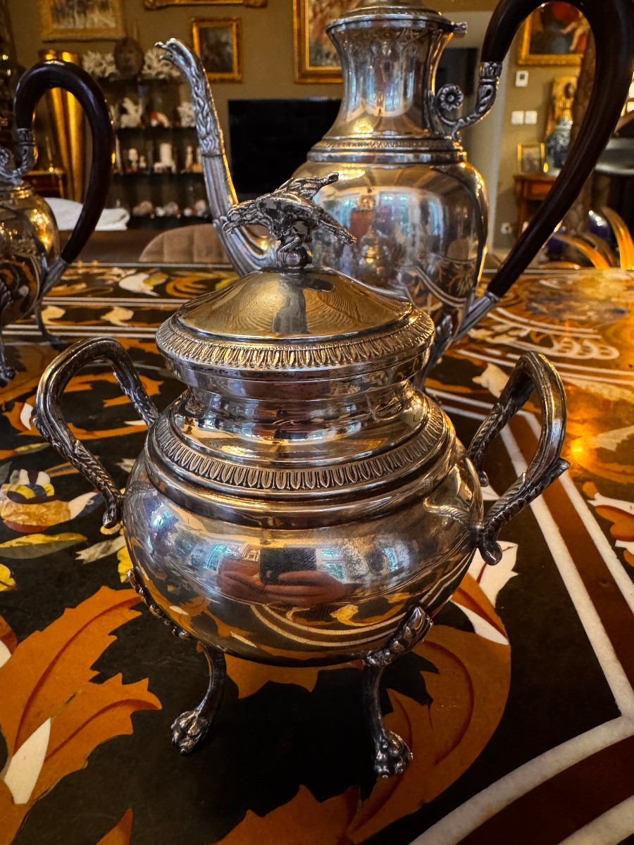 Service à thé et à café en argent – Style Empire, 19e siècle  -photo-3
