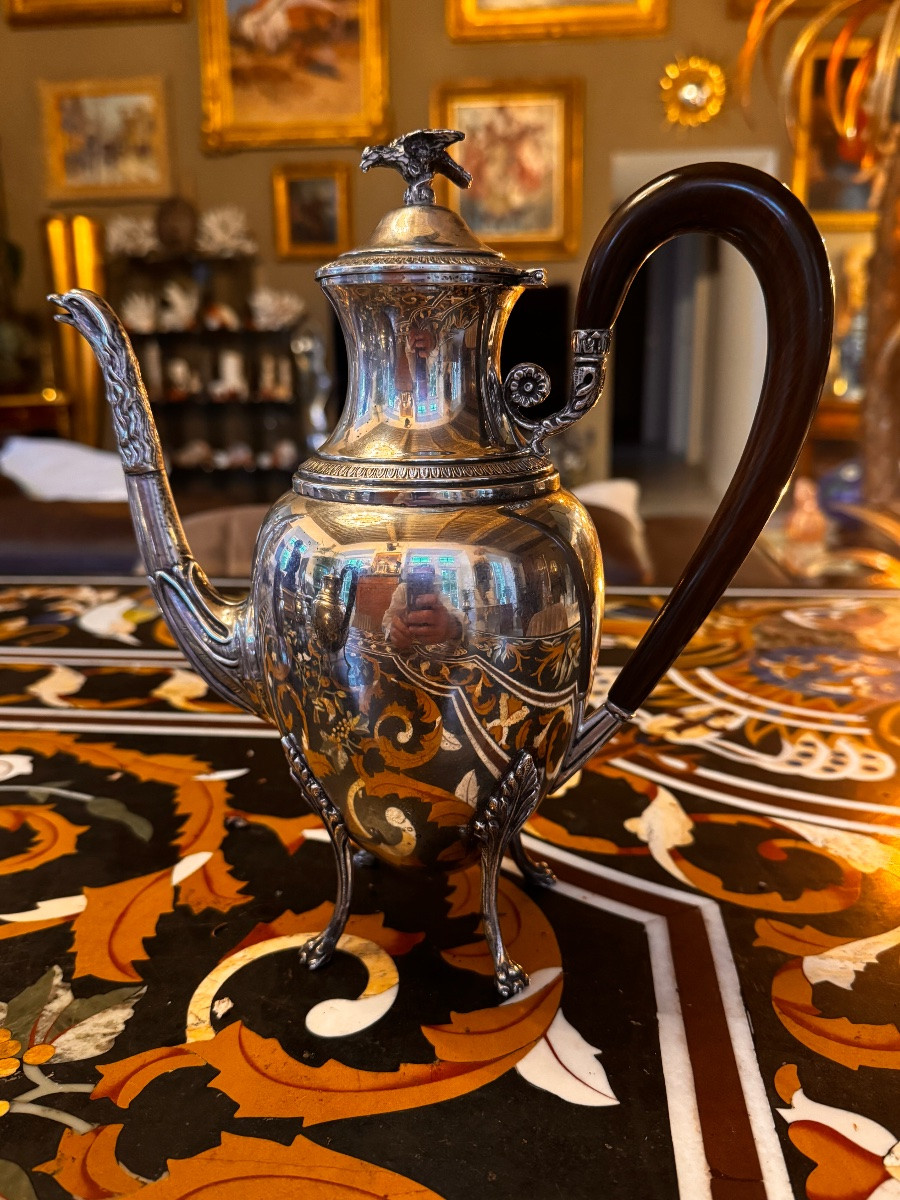 Service à thé et à café en argent – Style Empire, 19e siècle  -photo-2