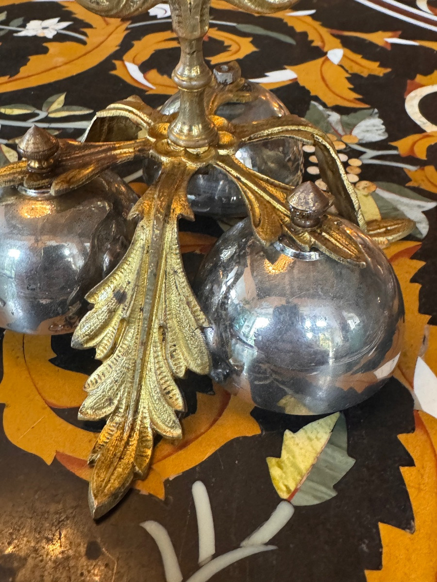 Ceremonial Bell With Three Gilt Bronze Bells – 19th Century  -photo-2