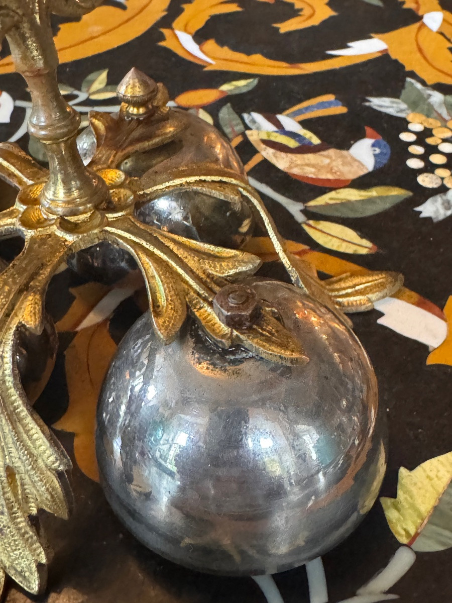 Ceremonial Bell With Three Gilt Bronze Bells – 19th Century  -photo-2