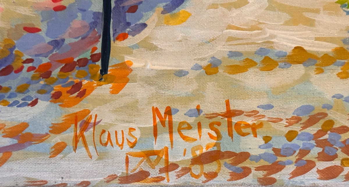 Klaus Meister (born 1953) Saint-tropez, Provence — 1983 Oil On Canvas, Signed And Dated  -photo-1