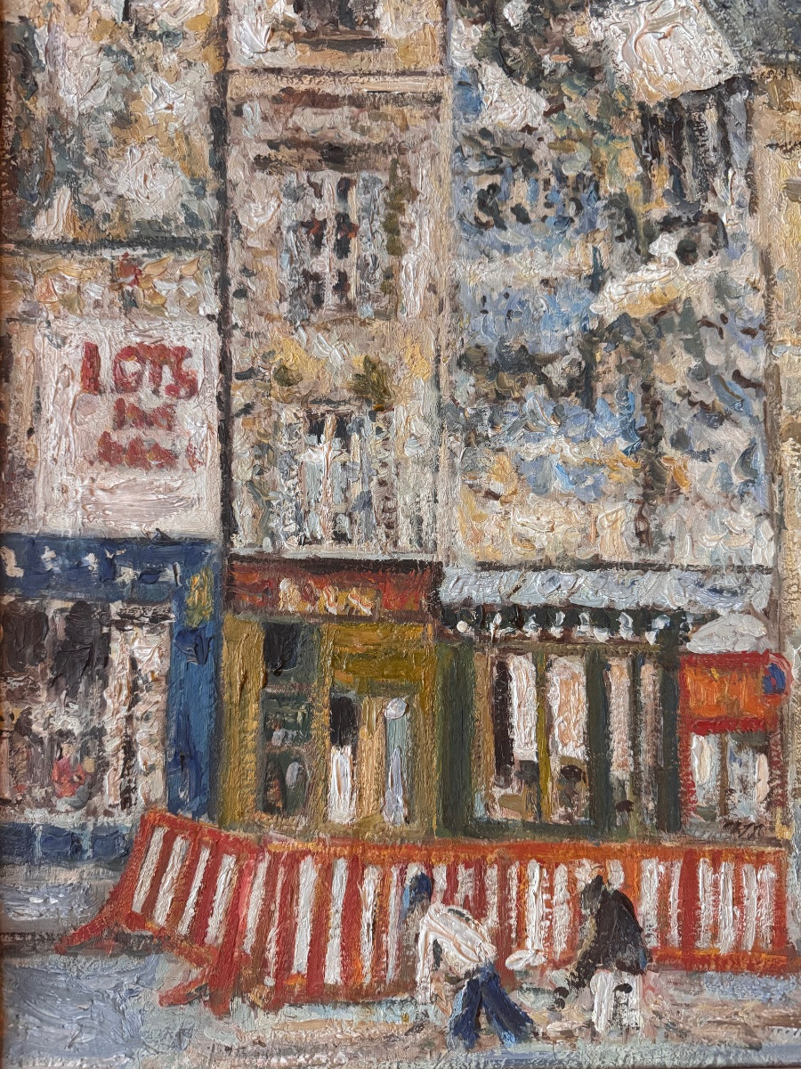 Philippe Bergerat (born In 1926) Paris, Old House In The Marais Oil On Canvas  -photo-2