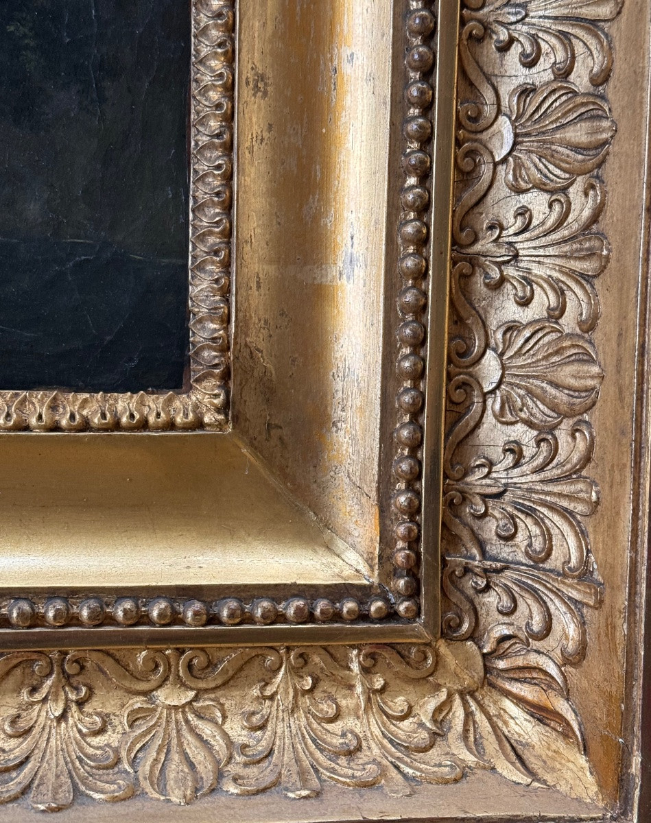 Paysage animé avec ruines École française ou italienne du XVIIᵉ siècle .-photo-2