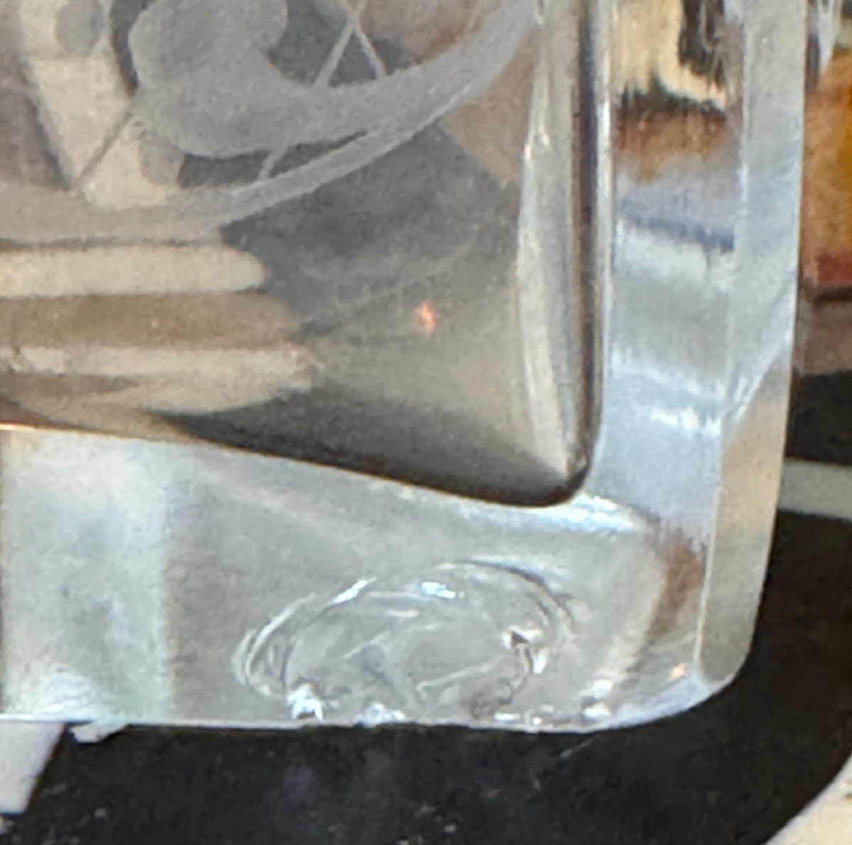 Carafe en cristal gravé à décor stylisé – Époque Napoléon III  -photo-3