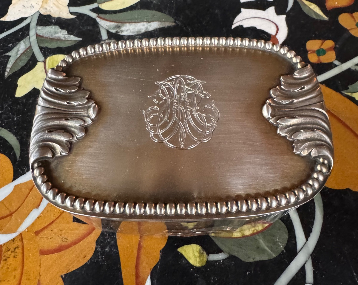 Cut Crystal And Sterling Silver Box – Maison Auger, Paris. Minerva 1st Standard Hallmark.  -photo-2