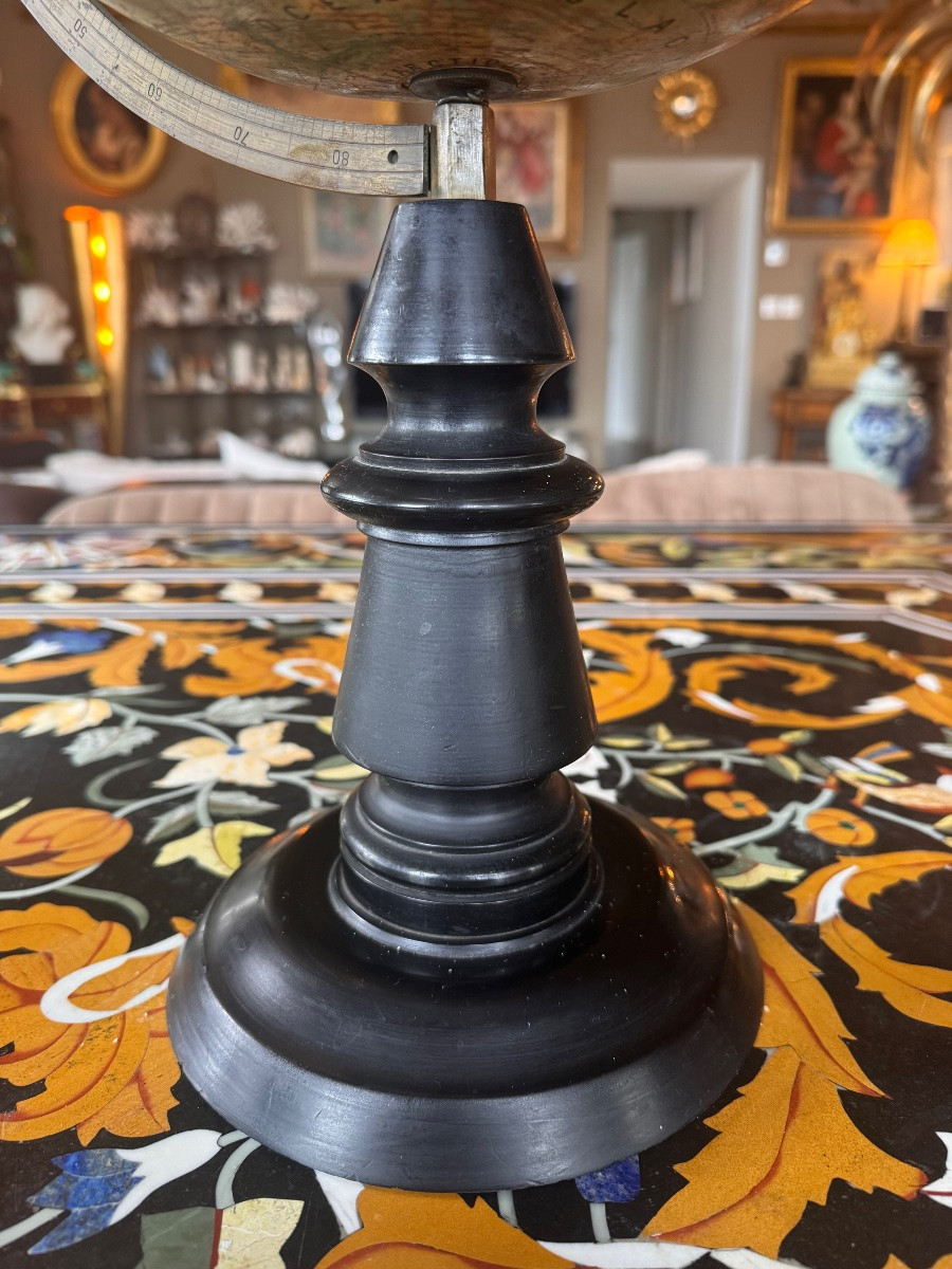 Large Antique Terrestrial Globe – J. Forest, Paris, 19th Century-photo-1