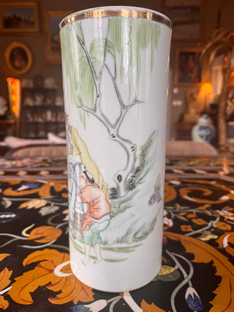 Chinese Porcelain Wig-holder Vase – Republican Period, Early 20th Century  -photo-4