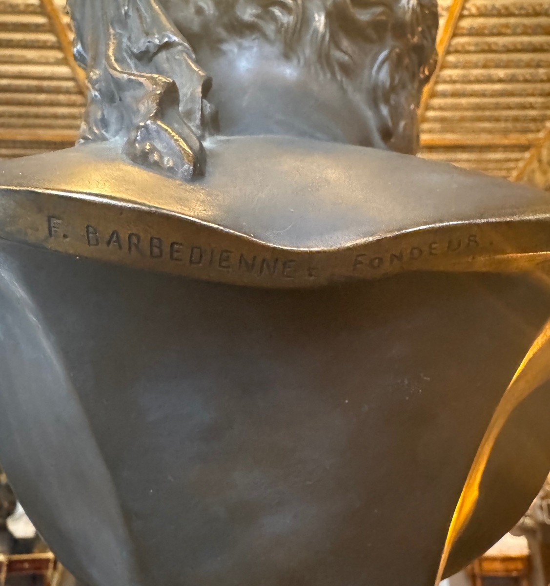 Important buste de Diane de Poitiers En  Bronze Deux Patines F. Barbedienne Fondeur  -photo-3