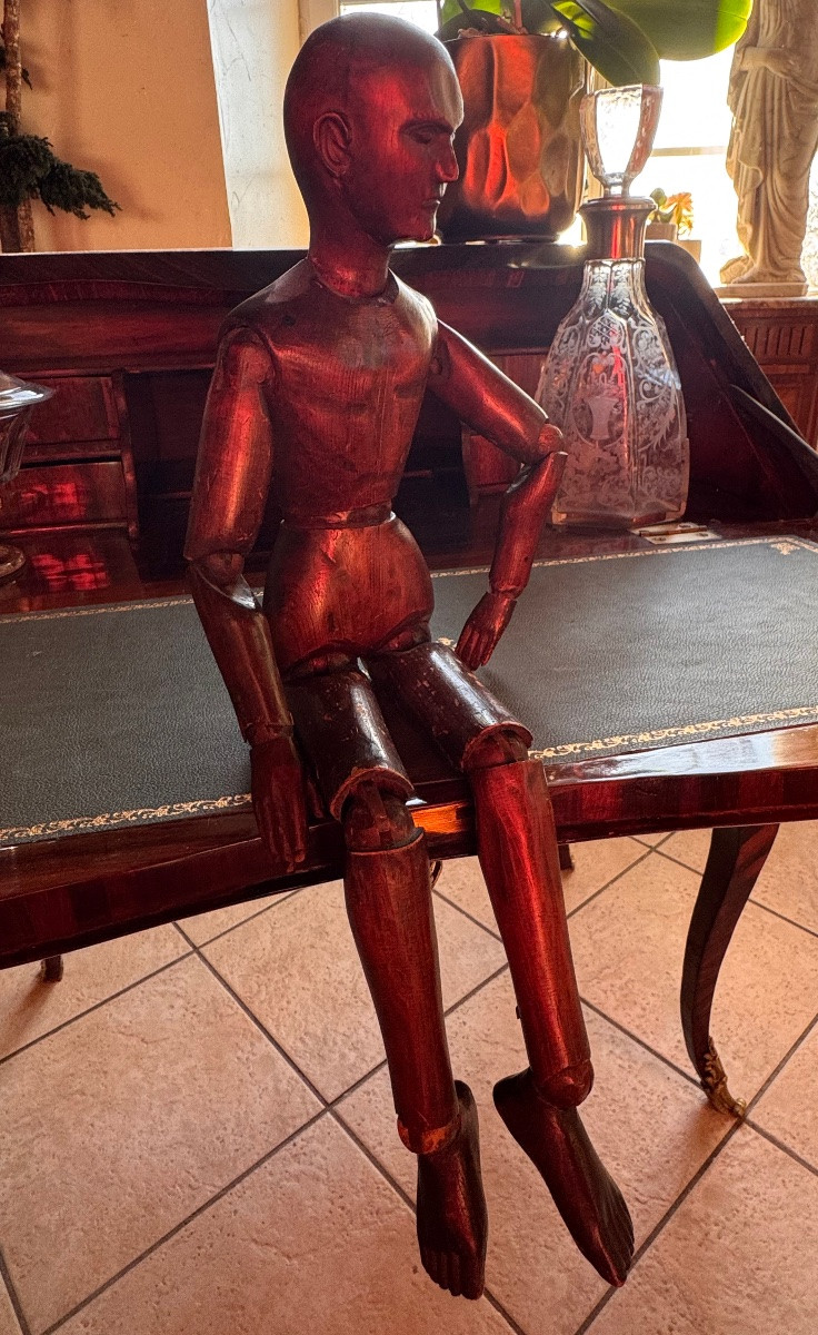 Mannequin d’artiste articulé Ayant appartenu au peintre Leon BRUNARD -photo-2