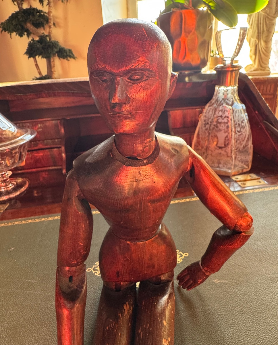 Mannequin d’artiste articulé Ayant appartenu au peintre Leon BRUNARD -photo-3