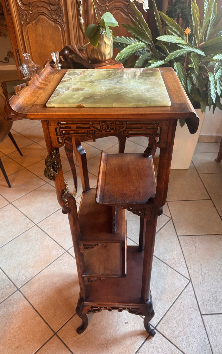A Carved And Openwork Wooden Side Table After Gabriel Viardot (1830–1906), Late 19th Century -photo-2