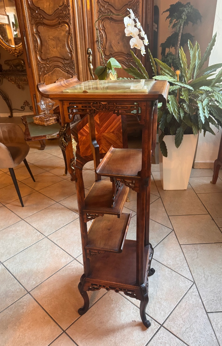 A Carved And Openwork Wooden Side Table After Gabriel Viardot (1830–1906), Late 19th Century 