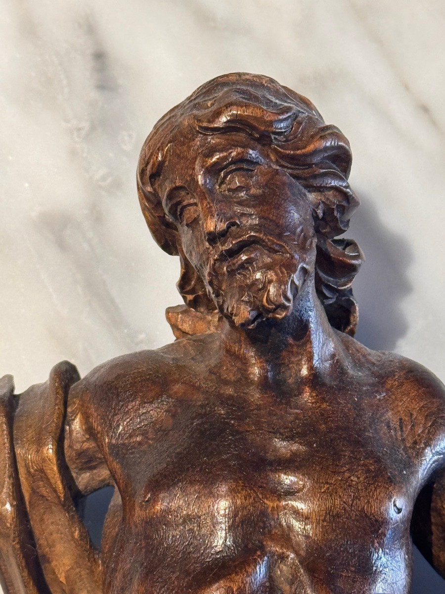 Carved Wooden Christ On The Cross – Late 18th Century. Provenance: Workshop Of Léon Brunard-photo-3