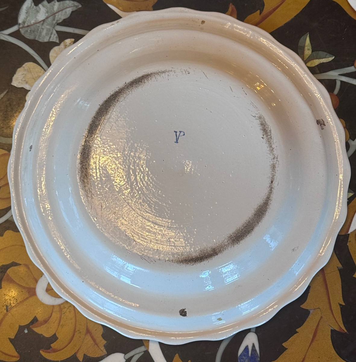 Earthenware Plate From Marseille – Veuve Perrin Factory – 18th Century  -photo-1