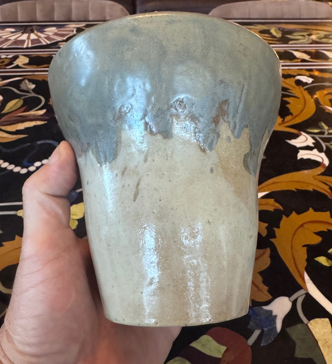 Léon Brunard (1872-1931) Glazed Stoneware Cup/vase – Circa 1920 -photo-4