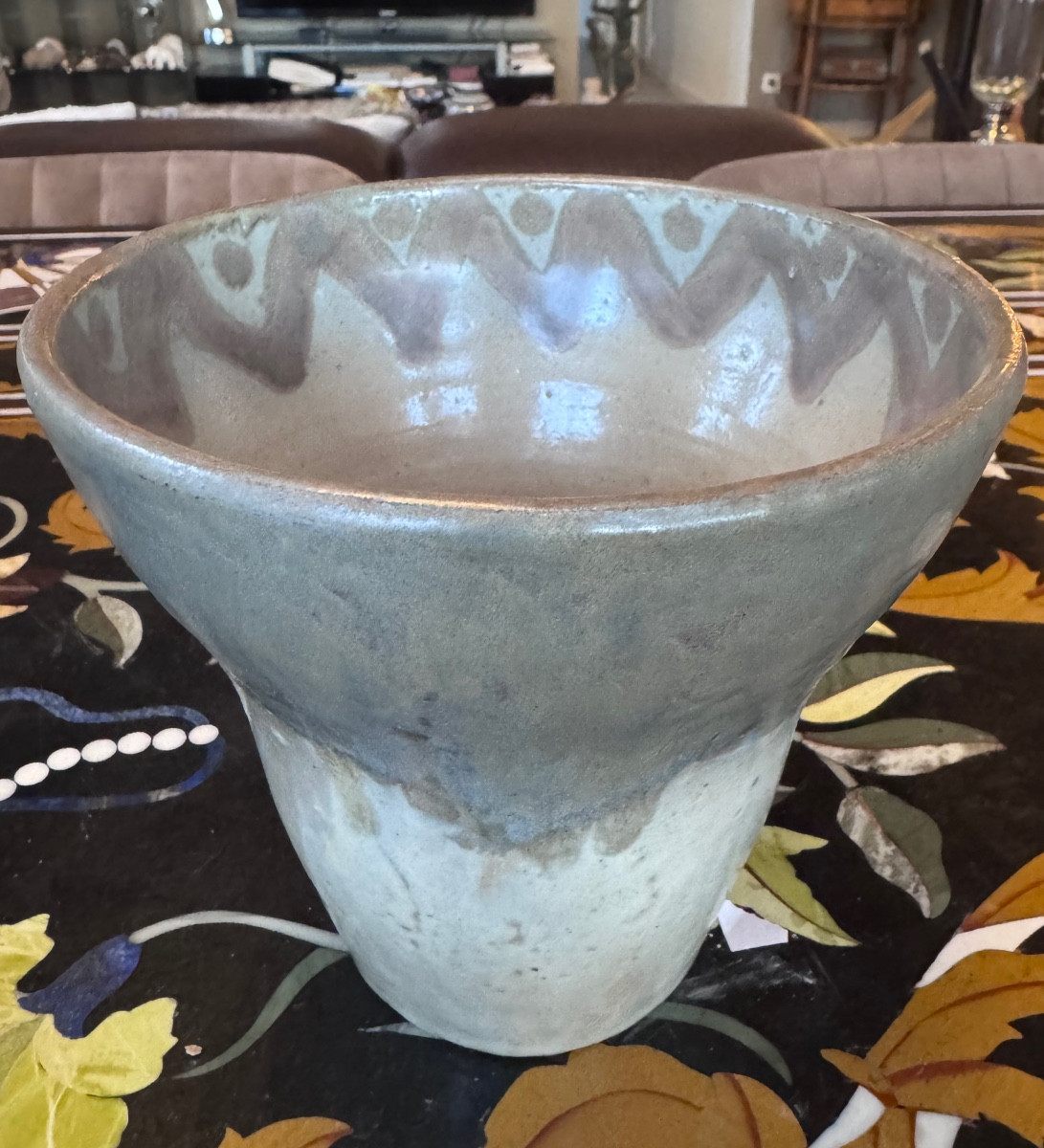 Léon Brunard (1872-1931) Glazed Stoneware Cup/vase – Circa 1920 