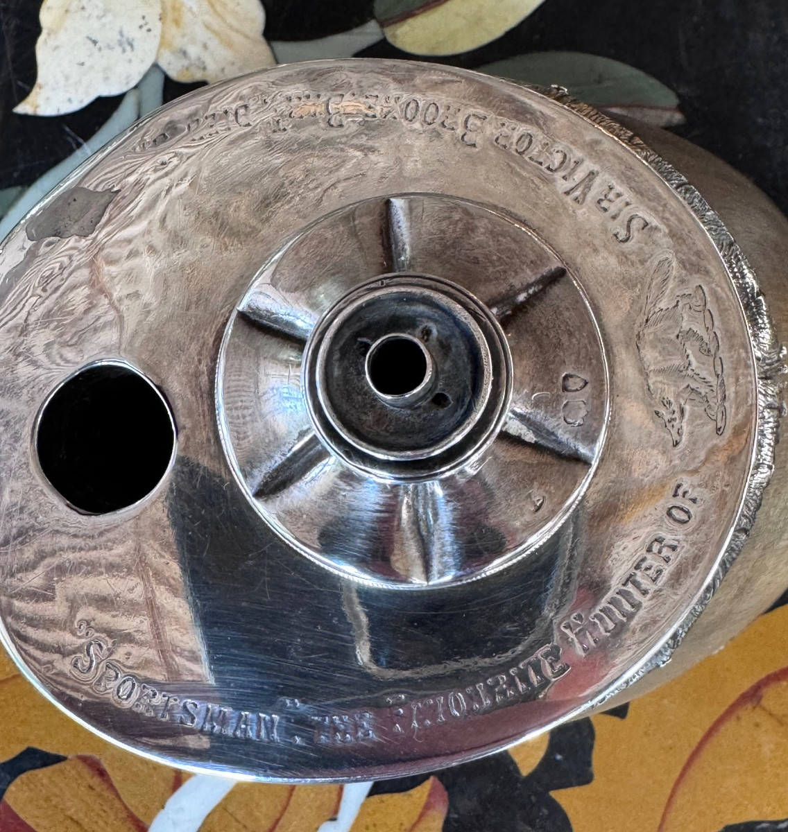 Silver-mounted Inkwell In Shoe Late 19th - Early 20th Century.-photo-2