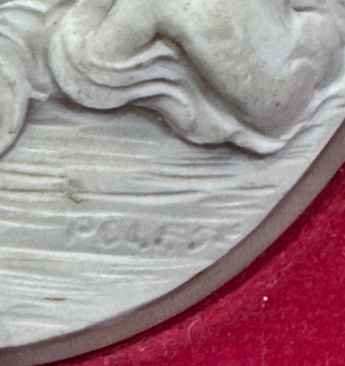 Camée en coquillage sculpté – Neptune et cortège marin – Travail du Grand Tour, XIXe siècle .-photo-4