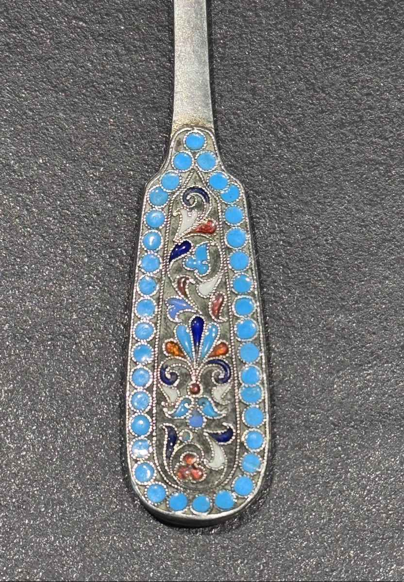 Saupoudreuse à thé ou à sucre en argent massif russe 84 zolotniks, fin XIXe siècle.-photo-2