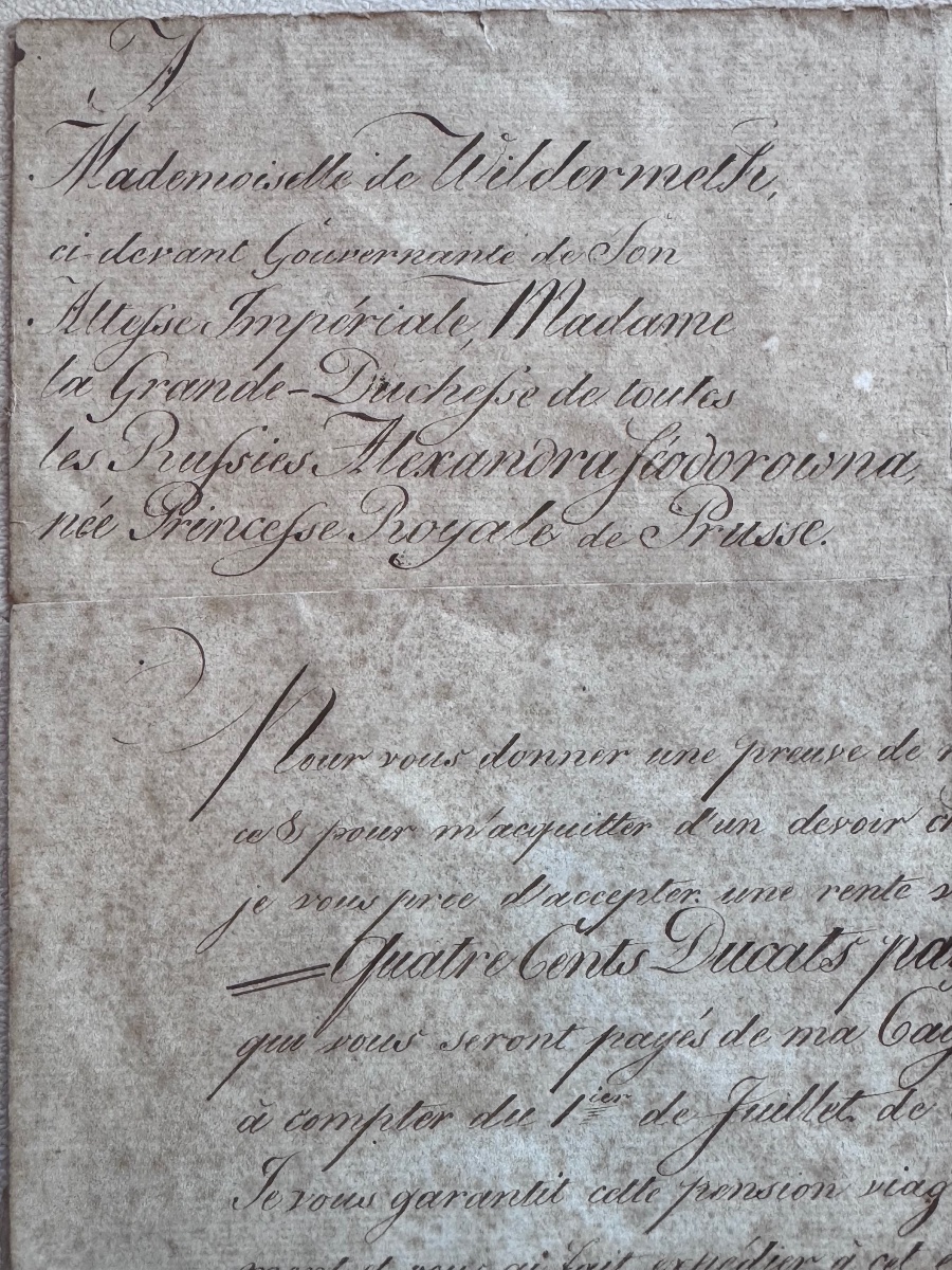 Lettre autographe signée de l’Impératrice Alexandra Feodorovna de Russie – Moscou, 1817  -photo-4