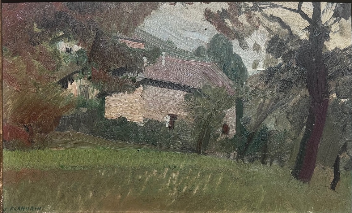 Jules Flandrin (1871-1947) - Paysage Des Environs De Corenc Oil On Panel .-photo-3