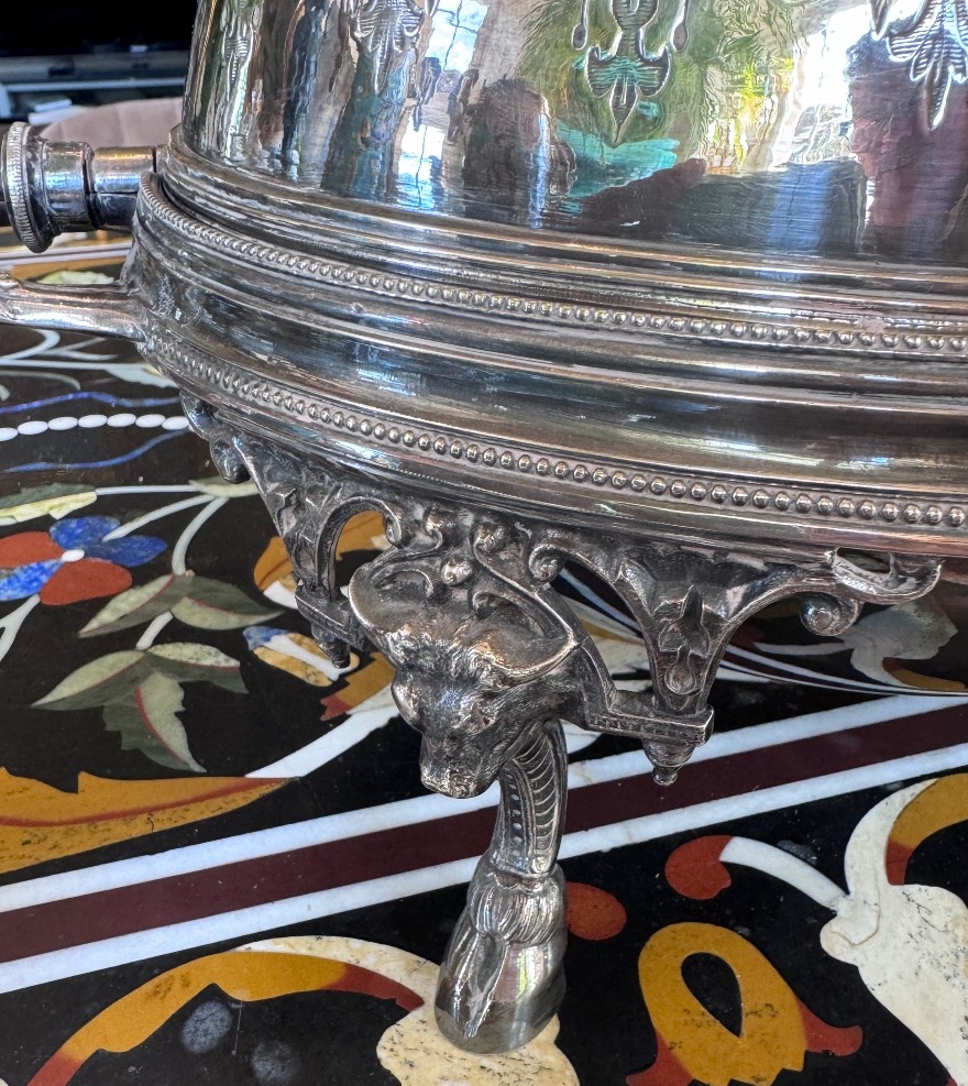 Silver-plated Metal Covered Food Warmer From The Adolphe Boulenger Collection, 19th Century -photo-3