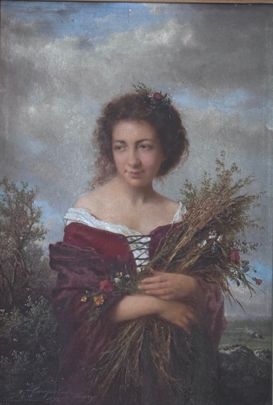 Henry Campotosto (brussels 1833 – London 1910) Young Reaper With A Bouquet From The Fields.-photo-2