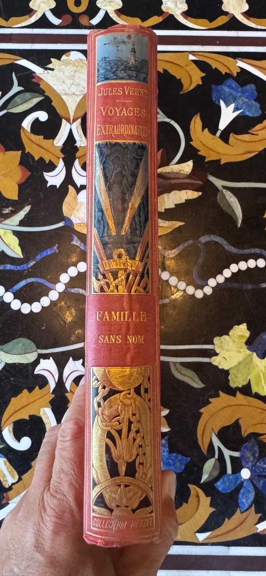Jules Verne – Famille-Sans-Nom – Collection Hetzel – Cartonnage polychrome « à l’éléphant » -photo-3