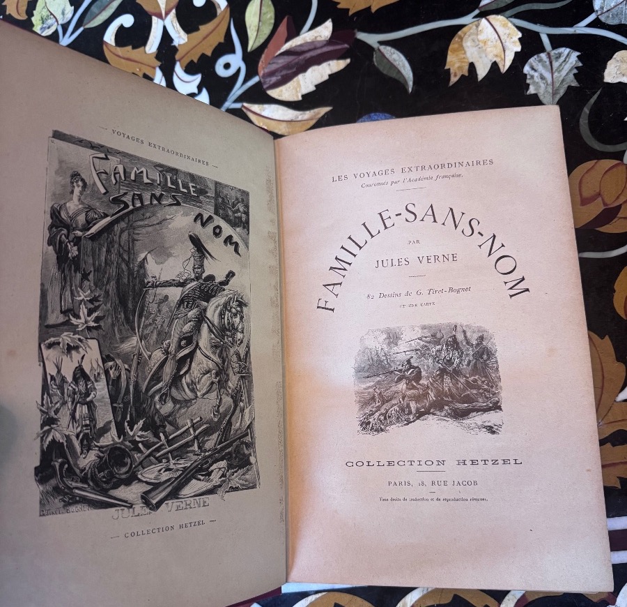 Jules Verne – Famille-Sans-Nom – Collection Hetzel – Cartonnage polychrome « à l’éléphant » -photo-3