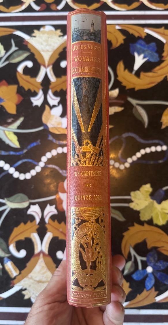 Jules Verne – Un Capitaine de quinze ans  Collection Hetzel – Cartonnage polychrome -photo-2