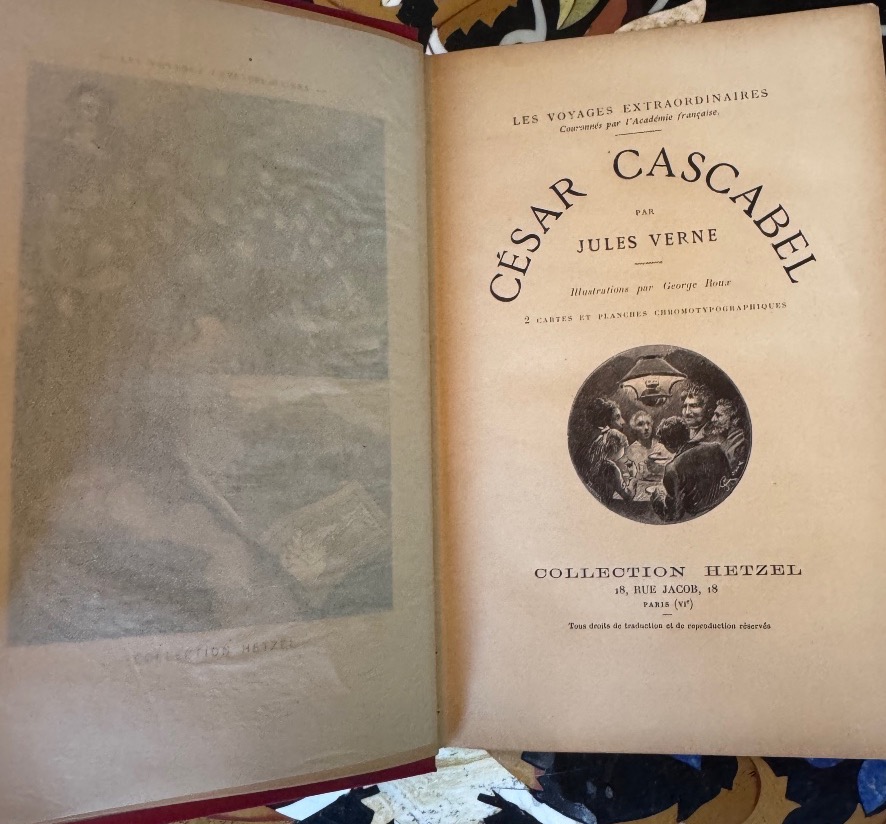 Jules Verne – César Cascabel  Collection Hetzel – Cartonnage polychrome « à l’éléphant »  -photo-1