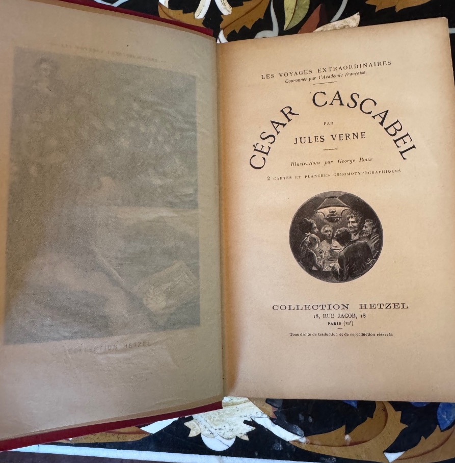 Jules Verne – César Cascabel  Collection Hetzel – Cartonnage polychrome « à l’éléphant »  -photo-2