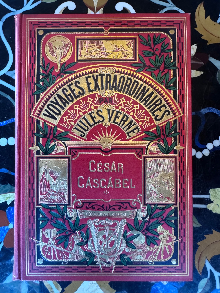 Jules Verne – César Cascabel  Collection Hetzel – Cartonnage polychrome « à l’éléphant »  