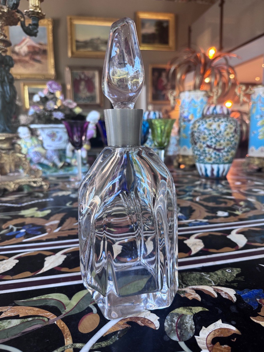 Daum France – Crystal Whiskey Decanter, Circa 1960.