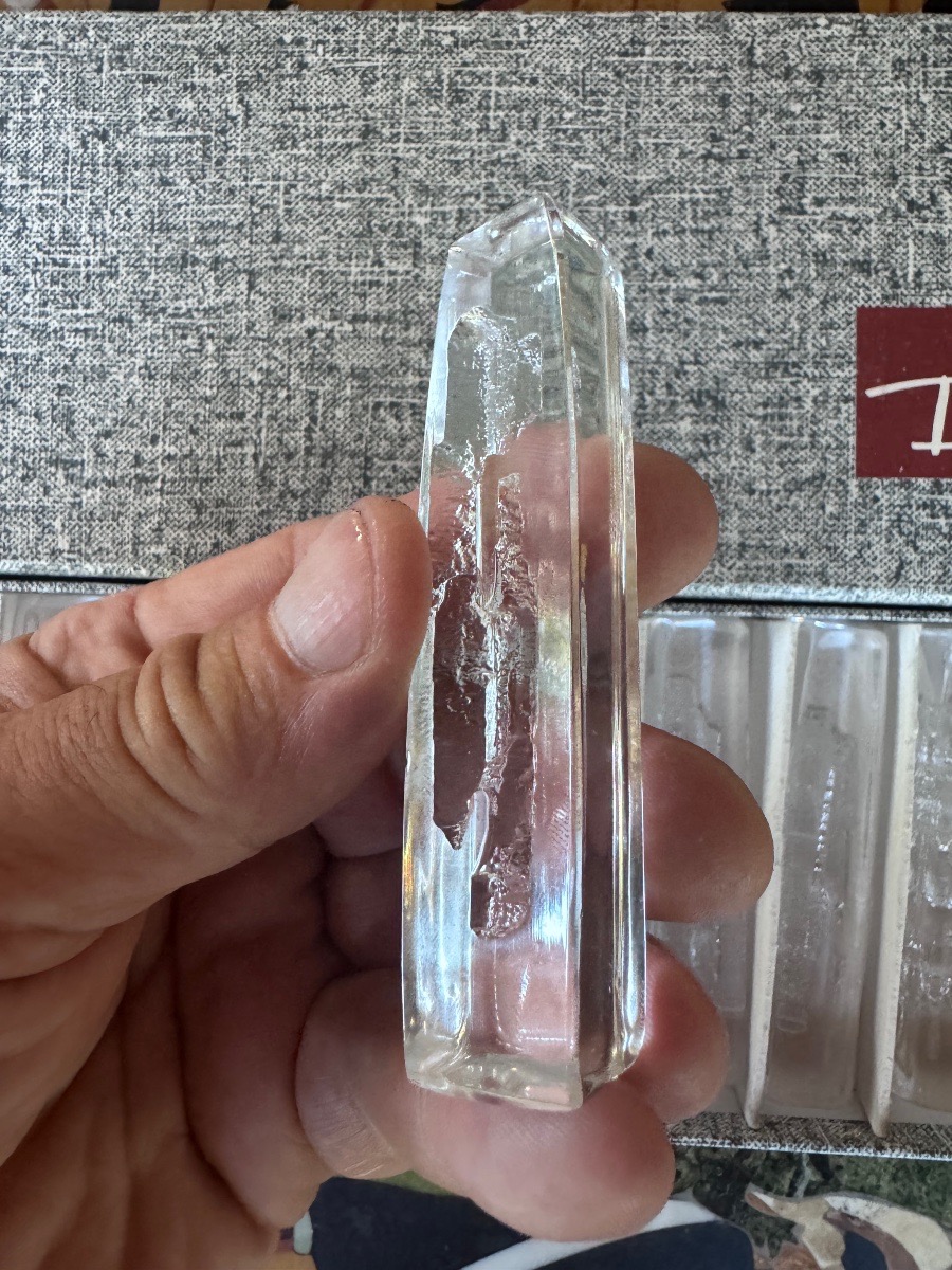 Daum France – Set Of 12 Crystal Knife Blocks – Circa 1960.-photo-4