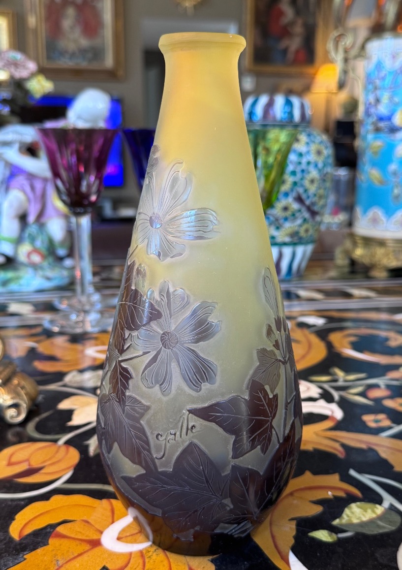 Émile Gallé – Vase aux hibiscus – époque Art Nouveau -photo-3